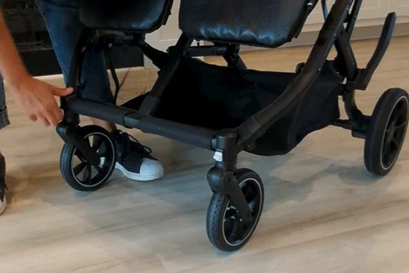 How to lock swivel wheels on your Double stroller